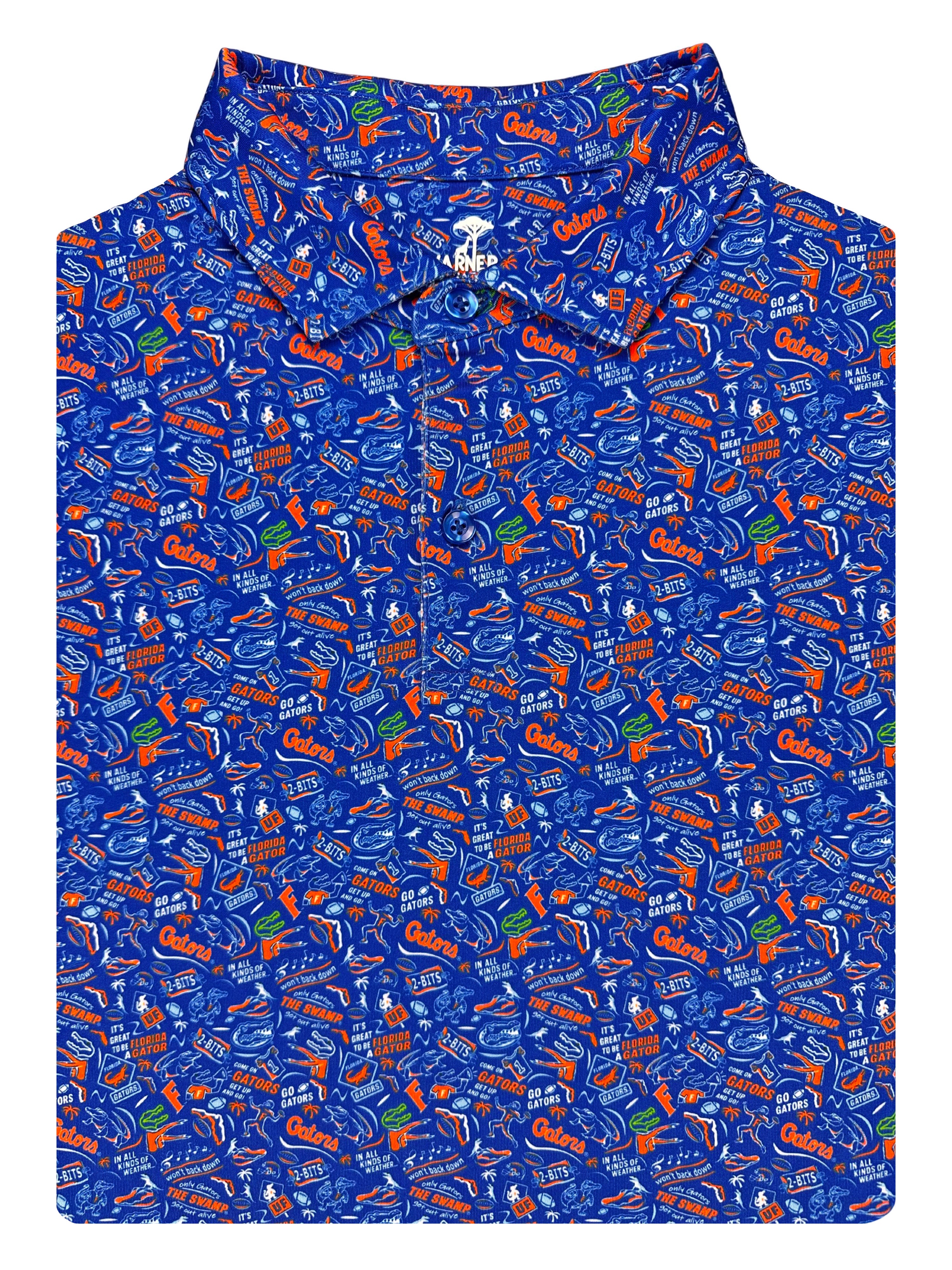 The UF Gator Gameday Print Polo - Blue